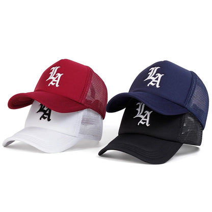 Unisex Letter Embroidery Baseball Net Caps Spring and Summer
