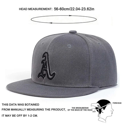 Unisex Gothic Letter A Embroidery Hip-Hop Hats