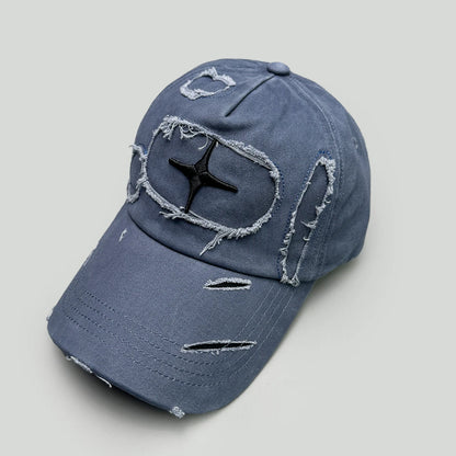 Broken Style Cross Star Letter Embroidery Baseball Hats