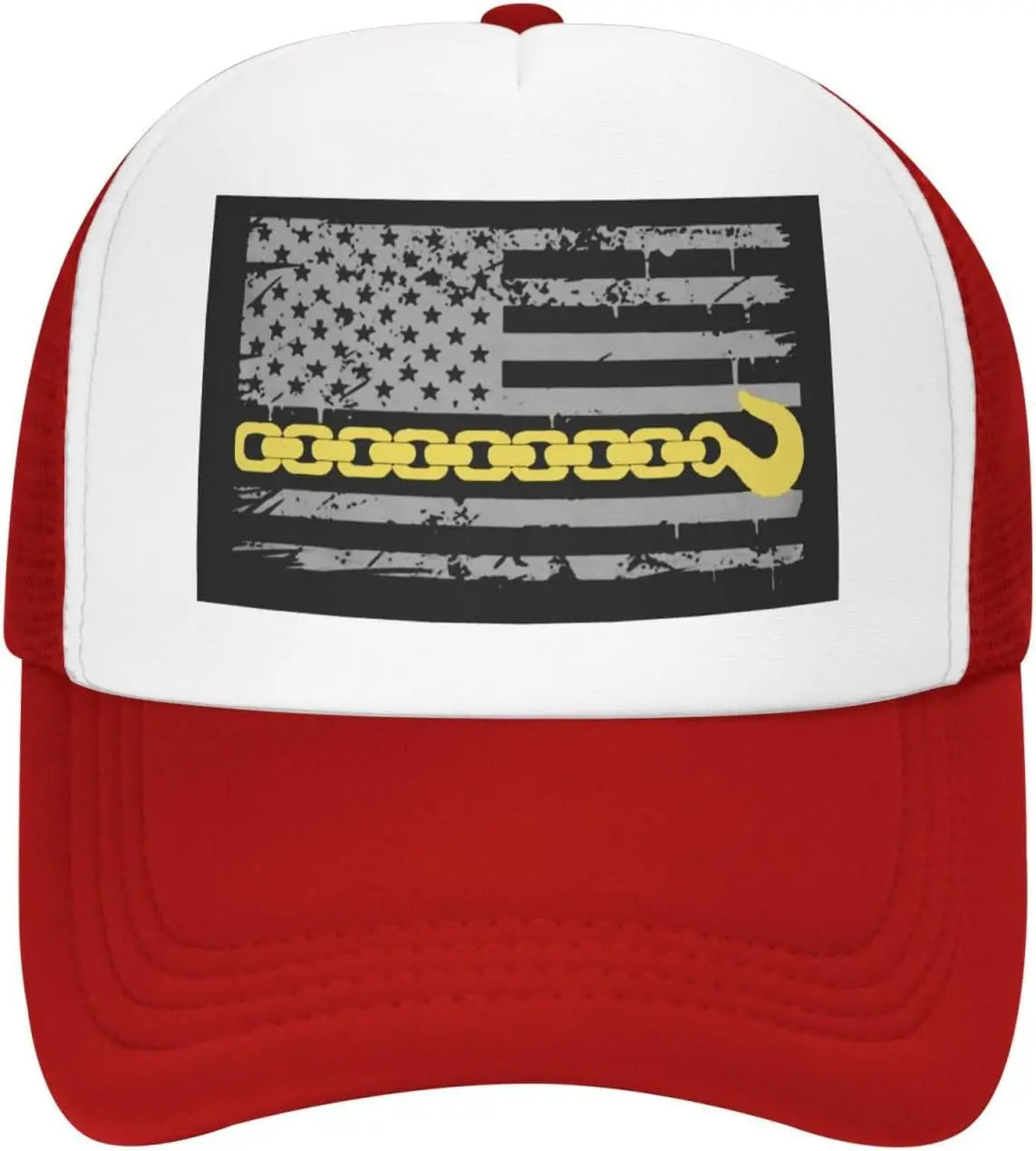 Thin Yellow Line Tow Baseball Cap Driver American Flag