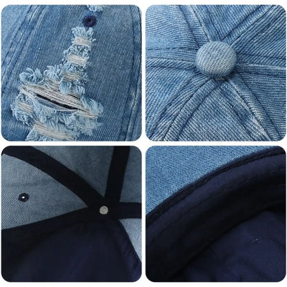 Versatile Creative Denim Baseball Cap Hip Hop
