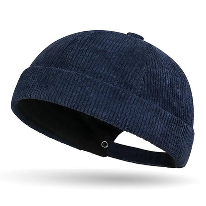 New Corduroy Brimless Cap For Men Women Adjustable
