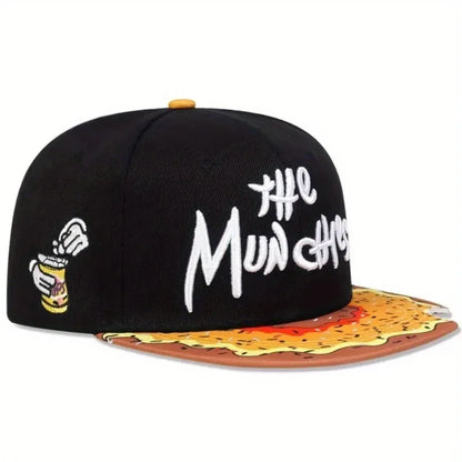 Flat Hat New Donut Bite Pink Embroidery Baseball Hat