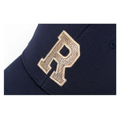 New High Quality R Letter  Gold Thread 3D Embroidery Adjustable Elastic Pineapple Cloth Baseball Cap Sun Hat
