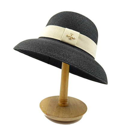 Sun Protection Straw Hat French Elegant Outdoor Beach Travel