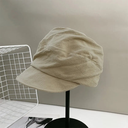 Ins Japanese Linen Berets Pleated Classic Newsboy Hats