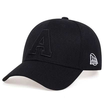 Summer Fashion Men Baseball Cap Letter A Embroidery  Hat Cotton