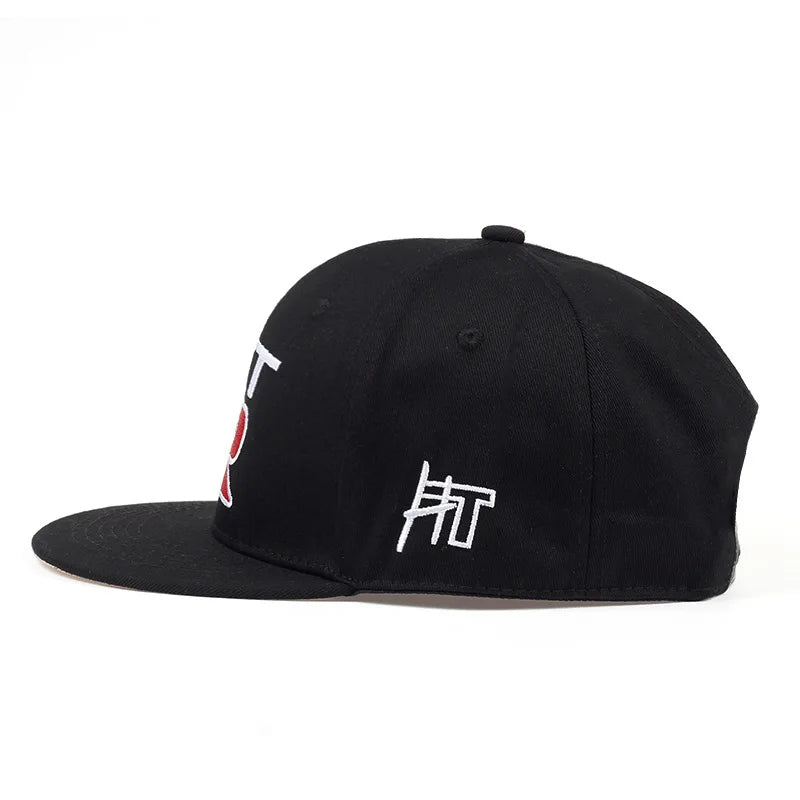 GTR Embroidered Flat Brim Snapback Cap Racing Car Logo Baseball Hat Hip Hop Street Casual Sun Hat