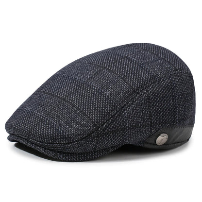 Men's Vintage British Style Beret, Autumn Winter Warm Newsboy Cap