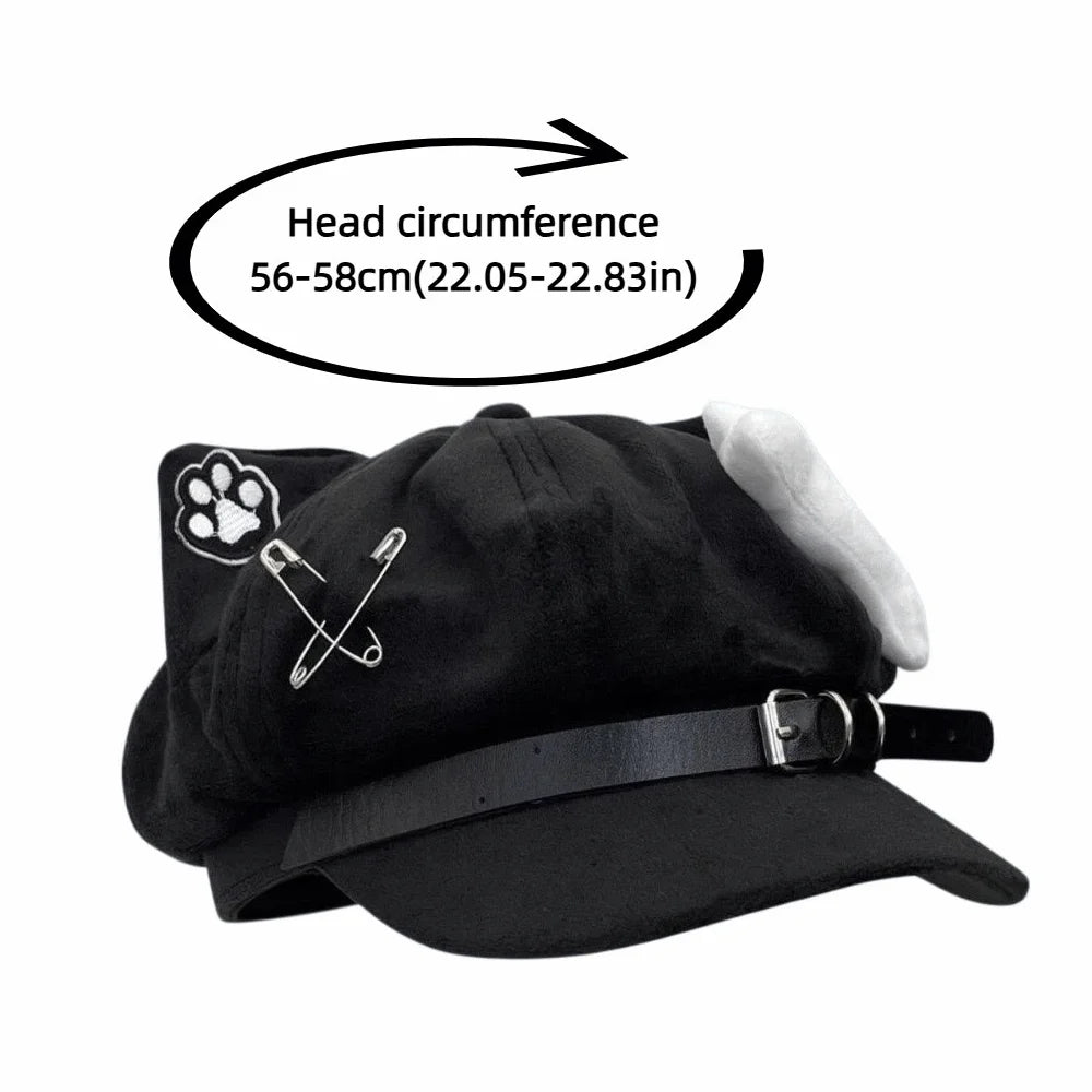 2026 Cute Cat Ears Women's Beret Anime Cat