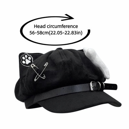 2026 Cute Cat Ears Women's Beret Anime Cat