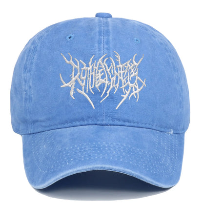 Vintage Washed Punk Hip Hop Baseball Cap Embroidered Dad Hat Vintage Classic Style