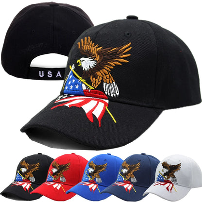 Unisex Baseball Cap 3D Bald Eagle USA Embroidery Cap Men And Women