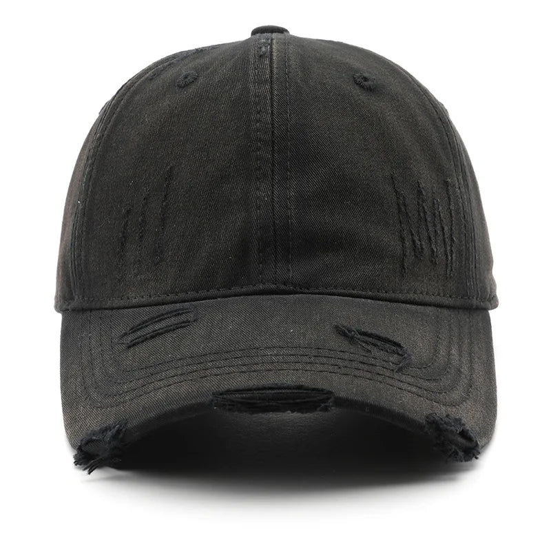 Women's Personalized Retro Washed Distressed Solid Color Flat Cap
