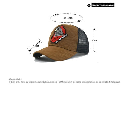 Breathable  Baseball Cap With Eagle Embroidery, Personalized Design, Unisex, Suitable For Daily Casual Outdoor Use, Sunshade Mesh Cap