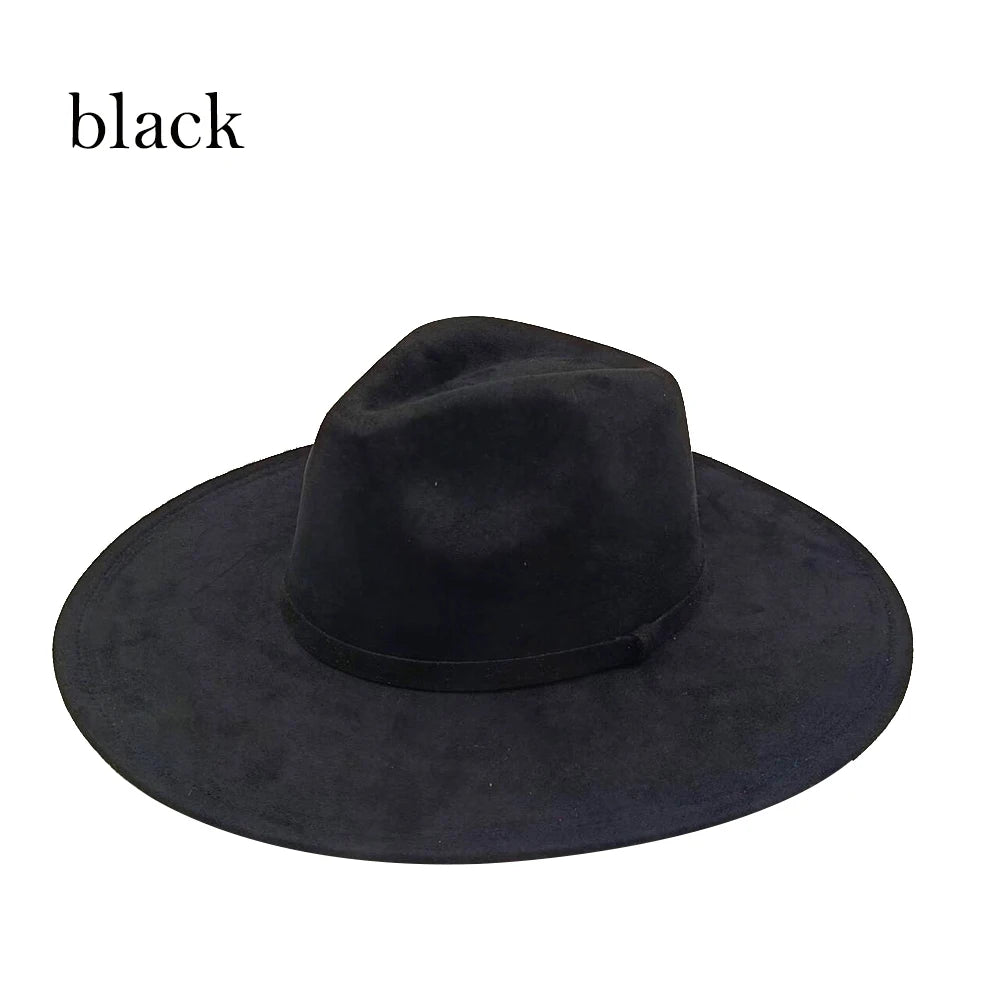 Suede Fedora Painting Felt Hats For Men And Women