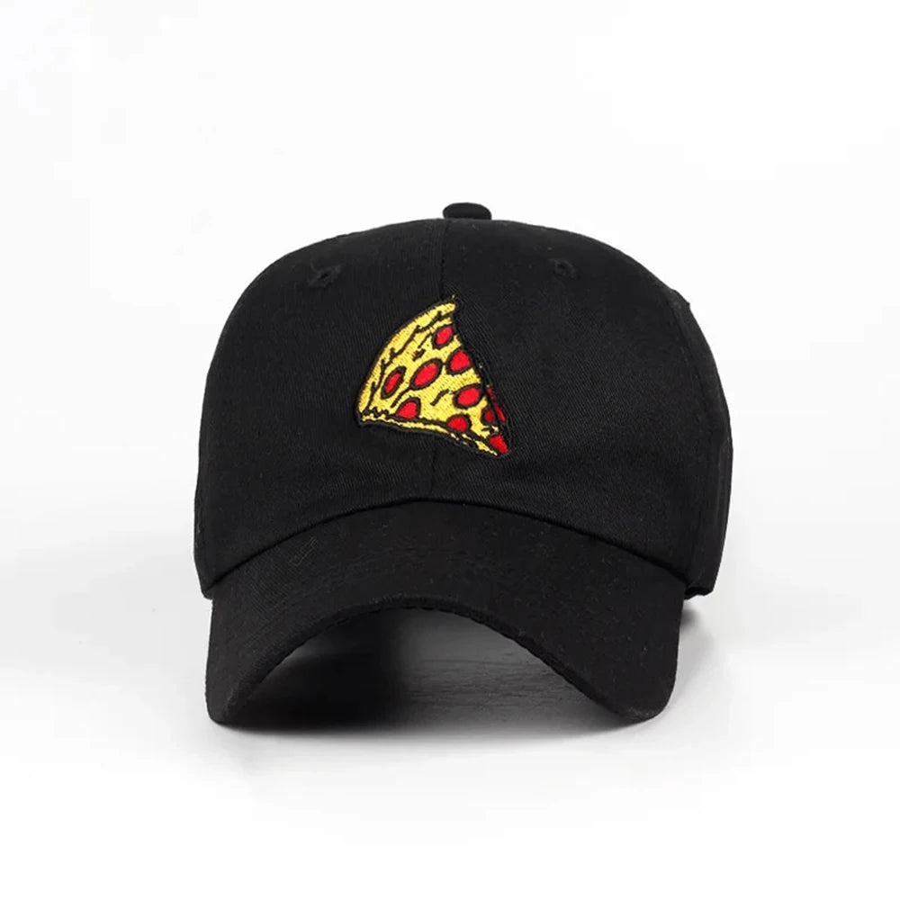 Unisex Pizza Embroidery Baseball Cap Adjustable Dad Hat For Women Men