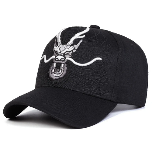 Unisex Dragon Embroidery Baseball Caps Spring and Autumn
