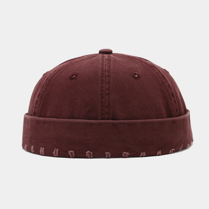 New Custom Logo Retro Washed Cotton Brimless Hat