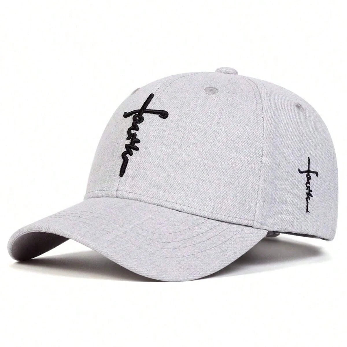 Unisex Letter Cross Embroidery Baseball Caps Spring and Autumn