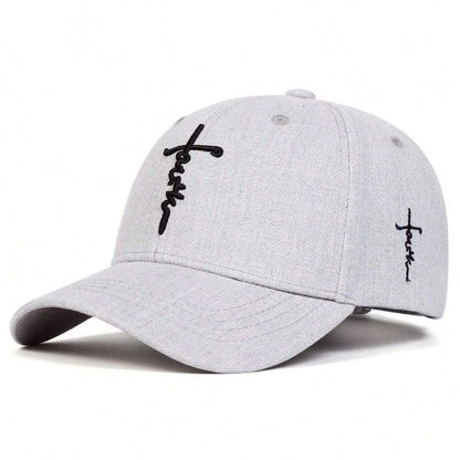 Unisex Letter Cross Embroidery Baseball Caps Spring and Autumn