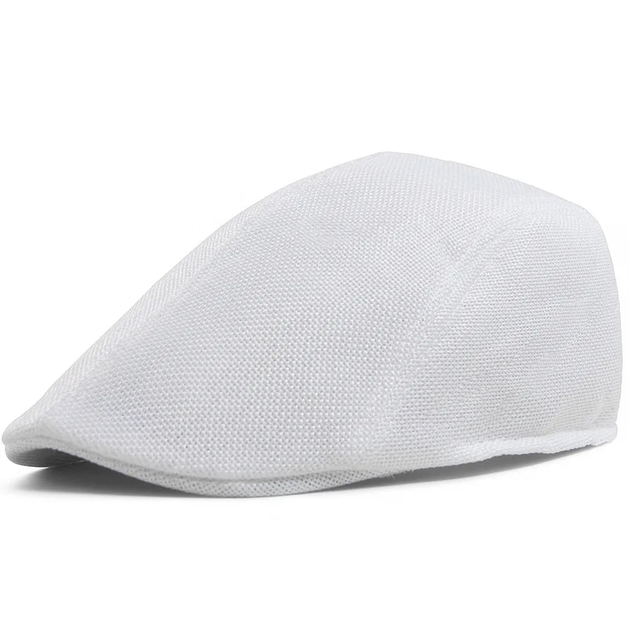 Breathable Linen Vintage British Flat Cap