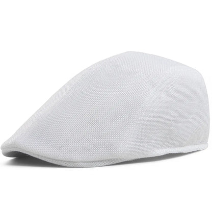 Breathable Linen Vintage British Flat Cap
