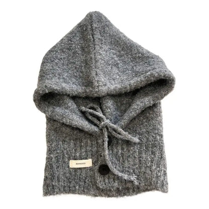 Soft Woolen Head Ears Neck Knitted Hat Winter Fashion Hat
