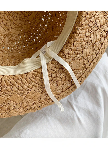 Women's Retro Flat Topped Straw Hat