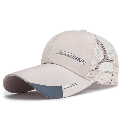 Mesh Sports Cap Men For Fish Breathable Baseball Cap Outdoor Visor Cap Long