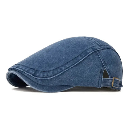 Four Seasons Cotton Solid Newsboy Caps Men Flat Cap