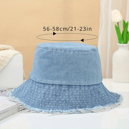 Trendy Bucket Hat Fisherman Bucket Hat Solid Color Retro