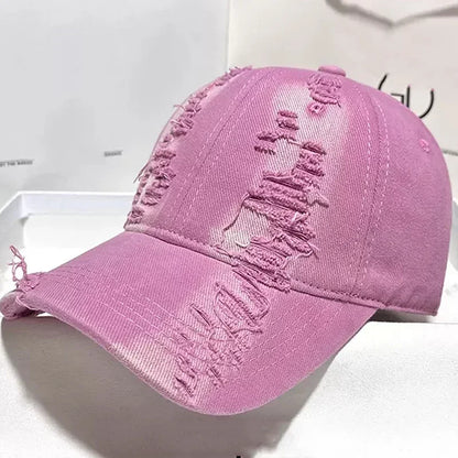 New Ripped Rimmed Baseball Hats For Men And Women