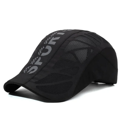 Summer New Arrival SPORT Letter Front Panel Cap For Men Breathable Sun Hat Outdoor UV Protection Baseball Cap