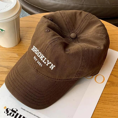 Soft Cotton Letters Baseball Cap For Women Men Retro Embroidery