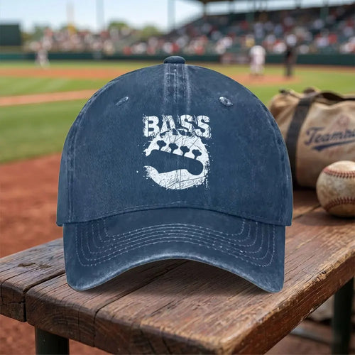 Exquisite Bass Guitar Washed Baseball Cap