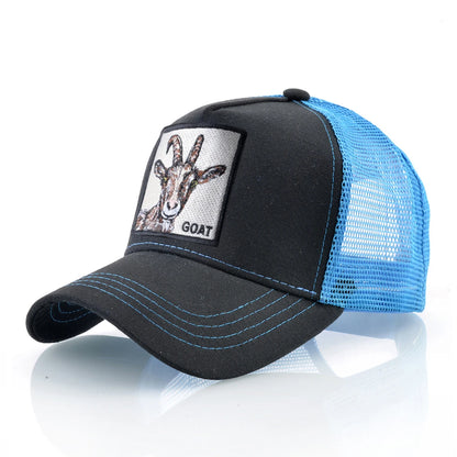 Fashion  With Embroidery Goat Patch Four Seasons Baseball Cap For Men Women