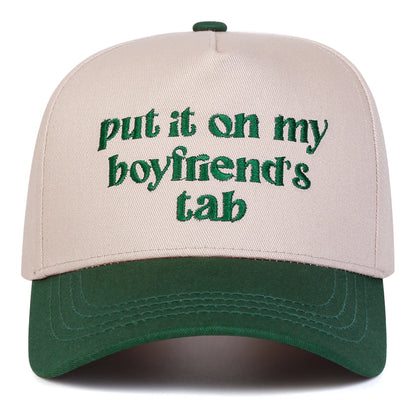Unisex Boyfriend Letter Embroidery Baseball Caps Spring and Autumn