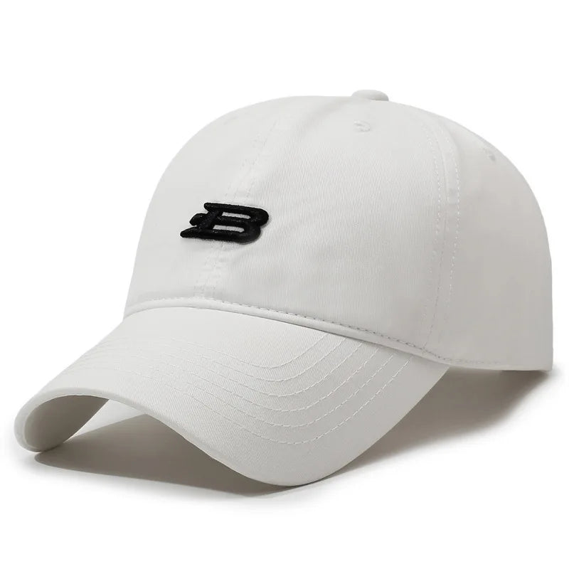 Unisex B Letter Embroidery Baseball Caps Spring and Autumn