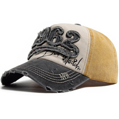 Fashion Vintage Washed Cotton Baseball Cap Men Digit 1962 Embroidery