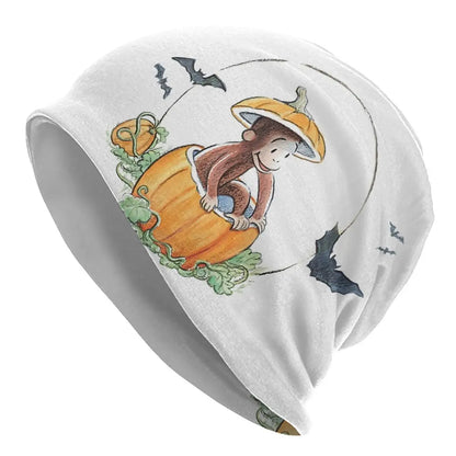 Balloons Cartoon Cute Brown Monkey Bonnet Hats Cool Street Beanies Hats