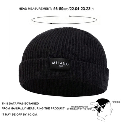 Label Beanies Winter Warm Hat Hip Hop Cap