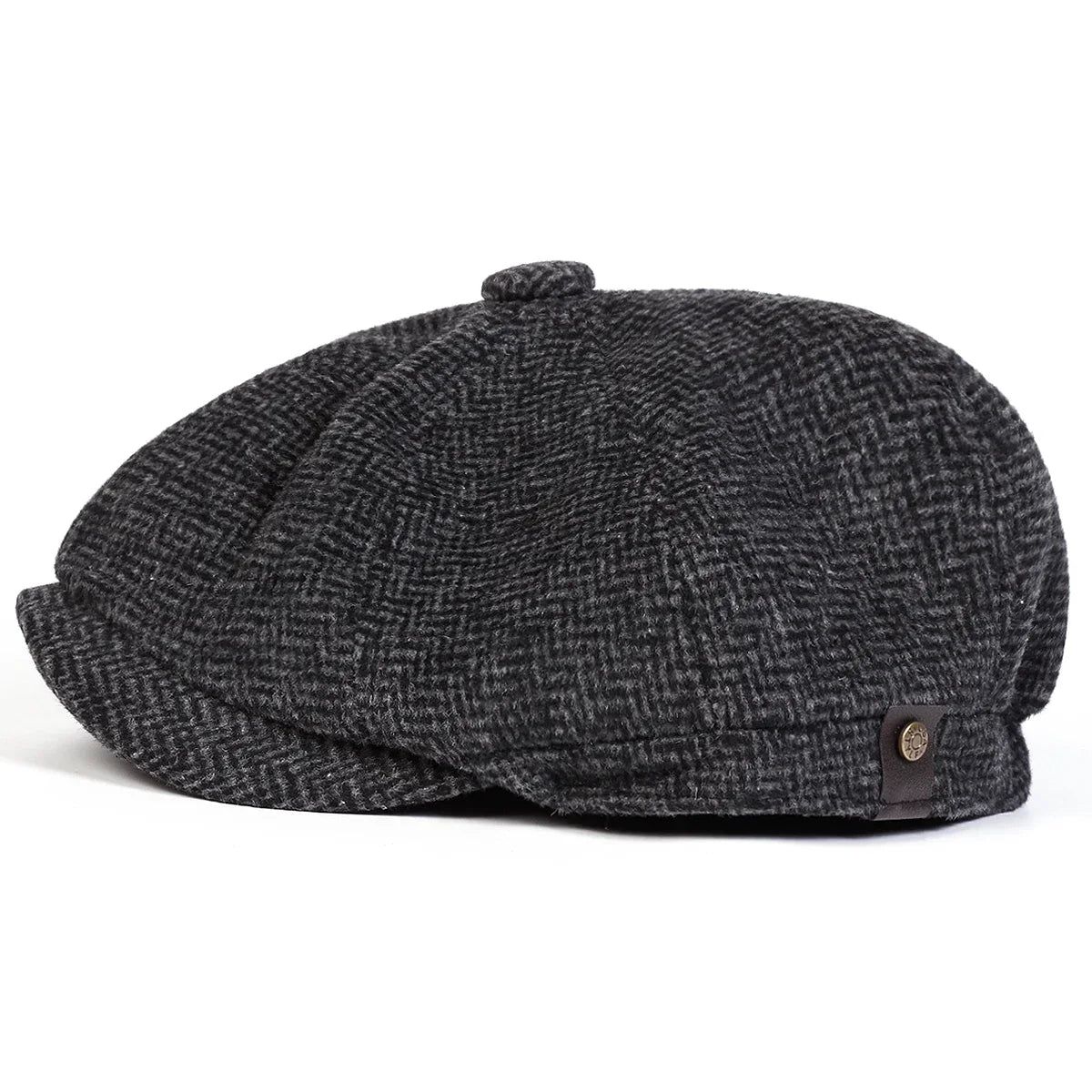 Winter Diamond Check Retro Beret Hat