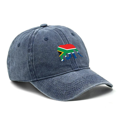 South Africa Elephant Flag Baseball Cap Adjustable