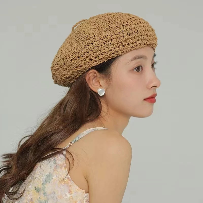 New Summer Solid Color Beret For Women