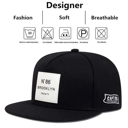 New Fashion N86 BROOKLYN Patch Snapback Hat Adjustable Cotton Tide Hip Hop Outdoor Sport Baseball Cap