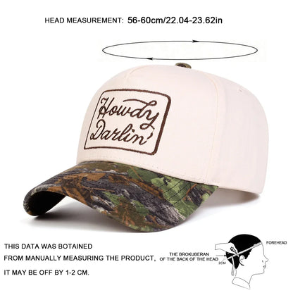 Unisex Howdy Darlin Embroidery Baseball Caps Spring and Autumn