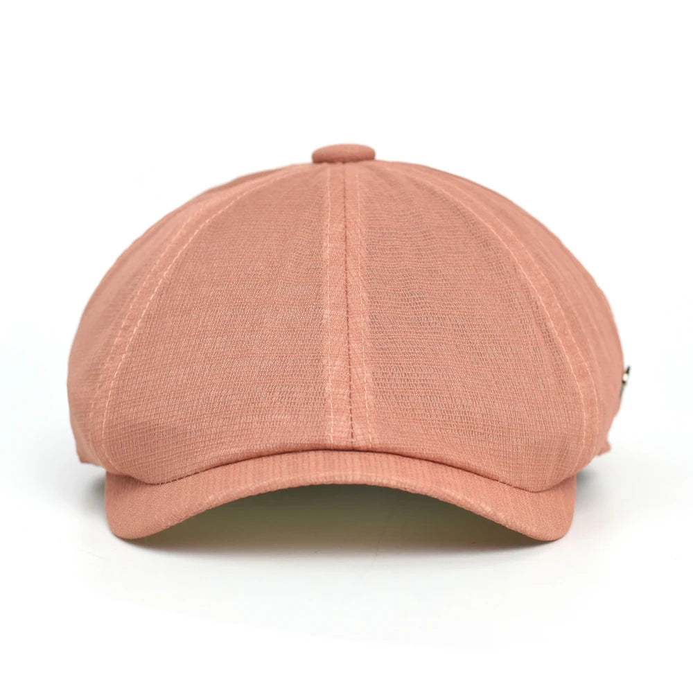 Spring Summer Breathable Mesh Newsboy Caps Men Woman