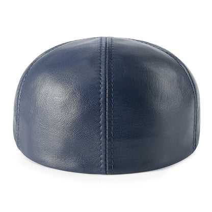 Lambskin Leather Ivy Newsboy Caps 6 Panel Cabbie Beret Hat