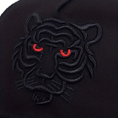 Unisex Tiger Head Embroidery Baseball Caps Adjustable Casual Hats